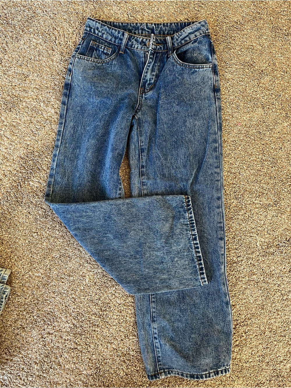 SHEIN Relaxed Straight Blue Denim Jeans